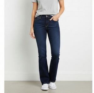 Gap Dark Wash Baby Boot Bootcut Jeans Size 10 Tall Long High Rise Stretchy Boho